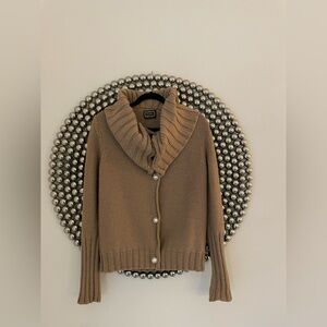 Agnona Brown Label Collection Camel Cashmere Cardigan